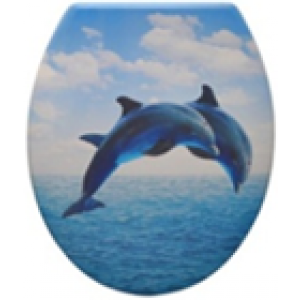 Duroplast WC ülőke Delfin minta P-A