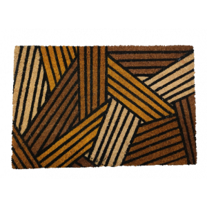 Kókusz lábtörlő szögletes barna mintás 60*40 cm  CR-10546 Kifutó termék!