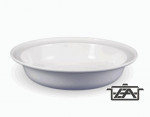 Mély tányér műanyag peremes fehér E53
