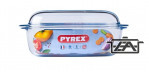 Pyrex Sütőtál fedővel 4,3 liter + 2,2 liter szögletes üveg 203003 