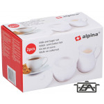 Alpina Cukortartó és tejkiöntő szett 2 db kerámia fehér 871125208538