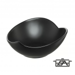 Ambition Tál salátás szív forma 15 cm fekete porcelán Salsa 94779