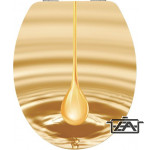 Duroplast Wc ülőke arany vízcseppes lassú záródás Soft Close P-R