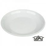 Lapos tányér, műanyag, fehér, K55