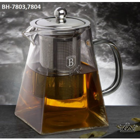 Berlinger Haus Négyzet alakú hőálló üveg teáskanna szűrővel 950 ml BH7804