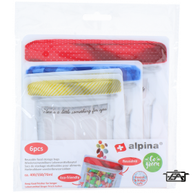 Alpina Tároló zacskó 6 db újrahasználható műanyag 871125225425
