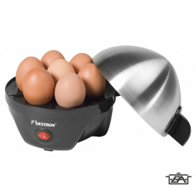 Bestron Tojásfőző 7 tojásos inox/fekete 350W AEC700 Kifutó termék!