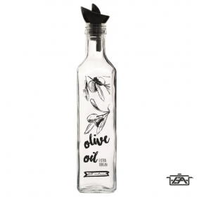 Herevin Olaj - ecet tároló üveg 500 ml Olive dekor SO366