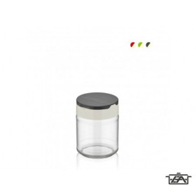 Só-borsszóró üveg műanyag tetővel 6,6x6,6x8,6cm M20714
