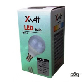 XWATT XWLGE14/5W LED Kis gömb izzó 5W-os E14-es foglalattal