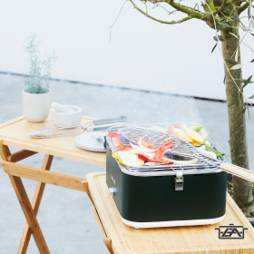 Barbecook Asztali faszenes grill 44*33*21 cm zöld Carlo BC-CHA-1018